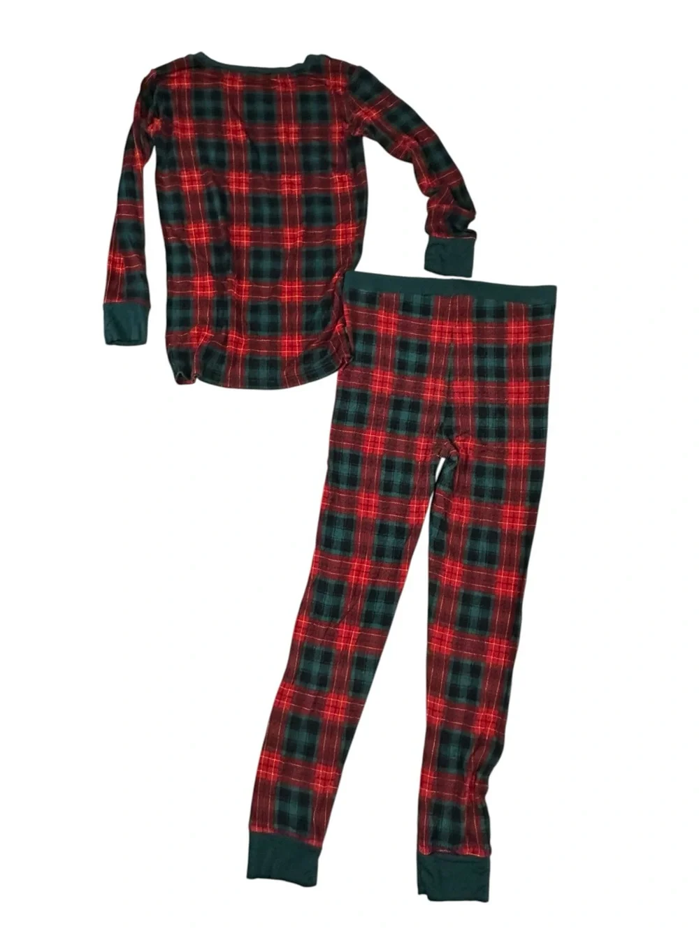 Little Sleepies Holiday Tartan Plaid Bamboo Pajama Set Christmas Kids 7/8